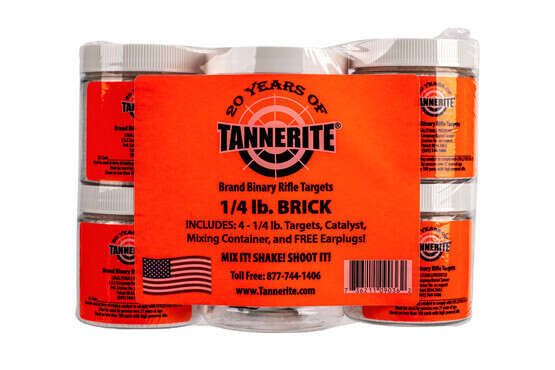 Tannerite Binary Explosive Targets come in a 4 pack of 1/4 pound targets